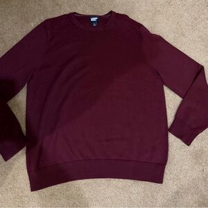 Lands' End Men's burgundy Crewneck Sweater